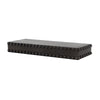 Small Rustic Beaded Wood Floating Wall Shelf - Black